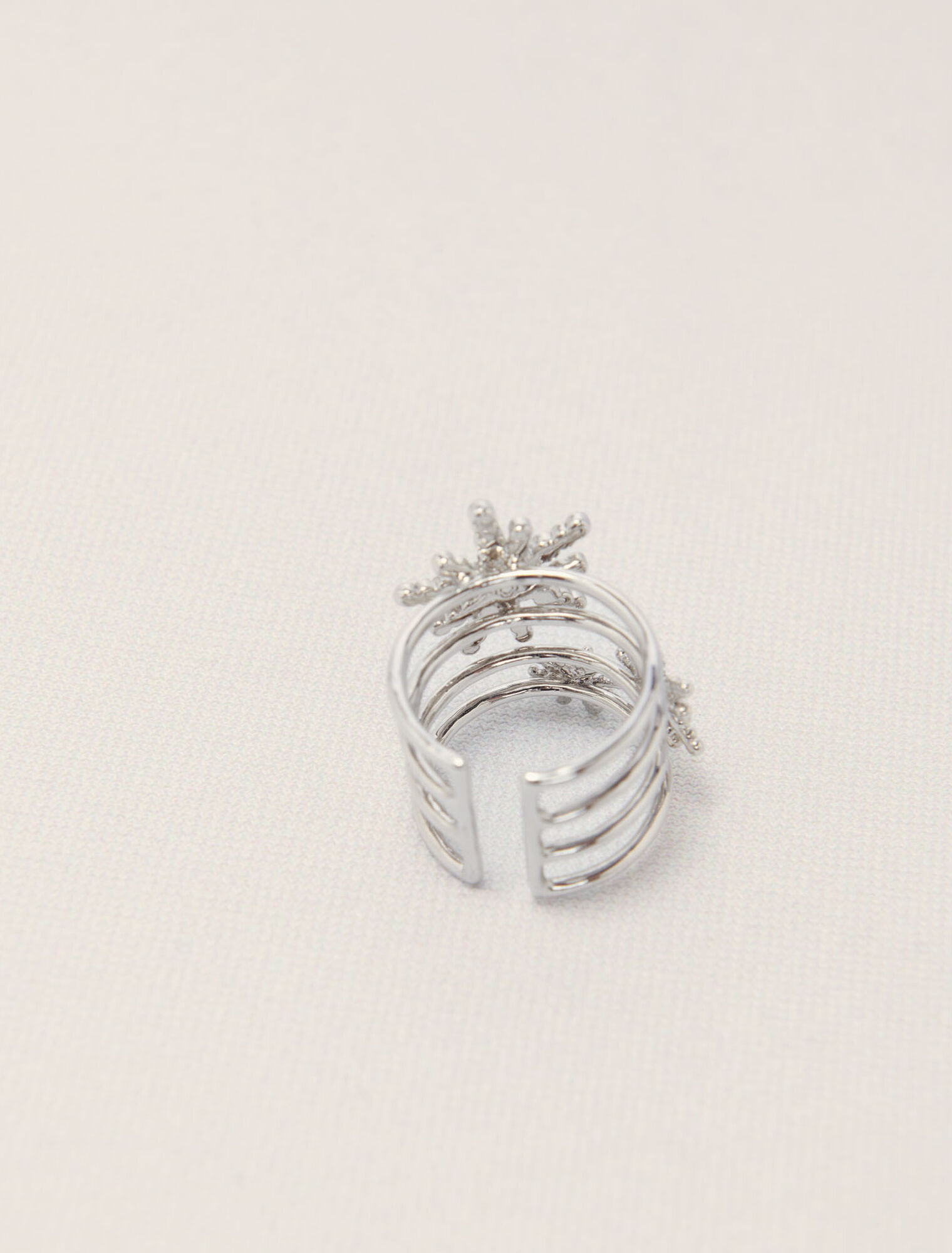 Bague anneaux à étoiles strassées