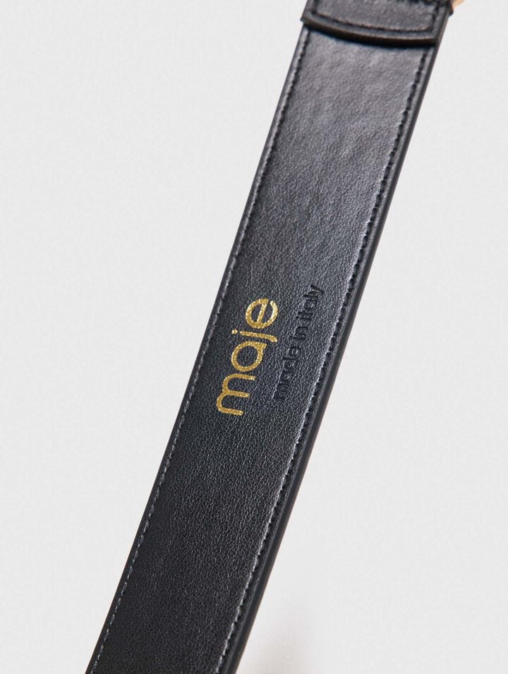 Ceinture en cuir avec boucle ovale