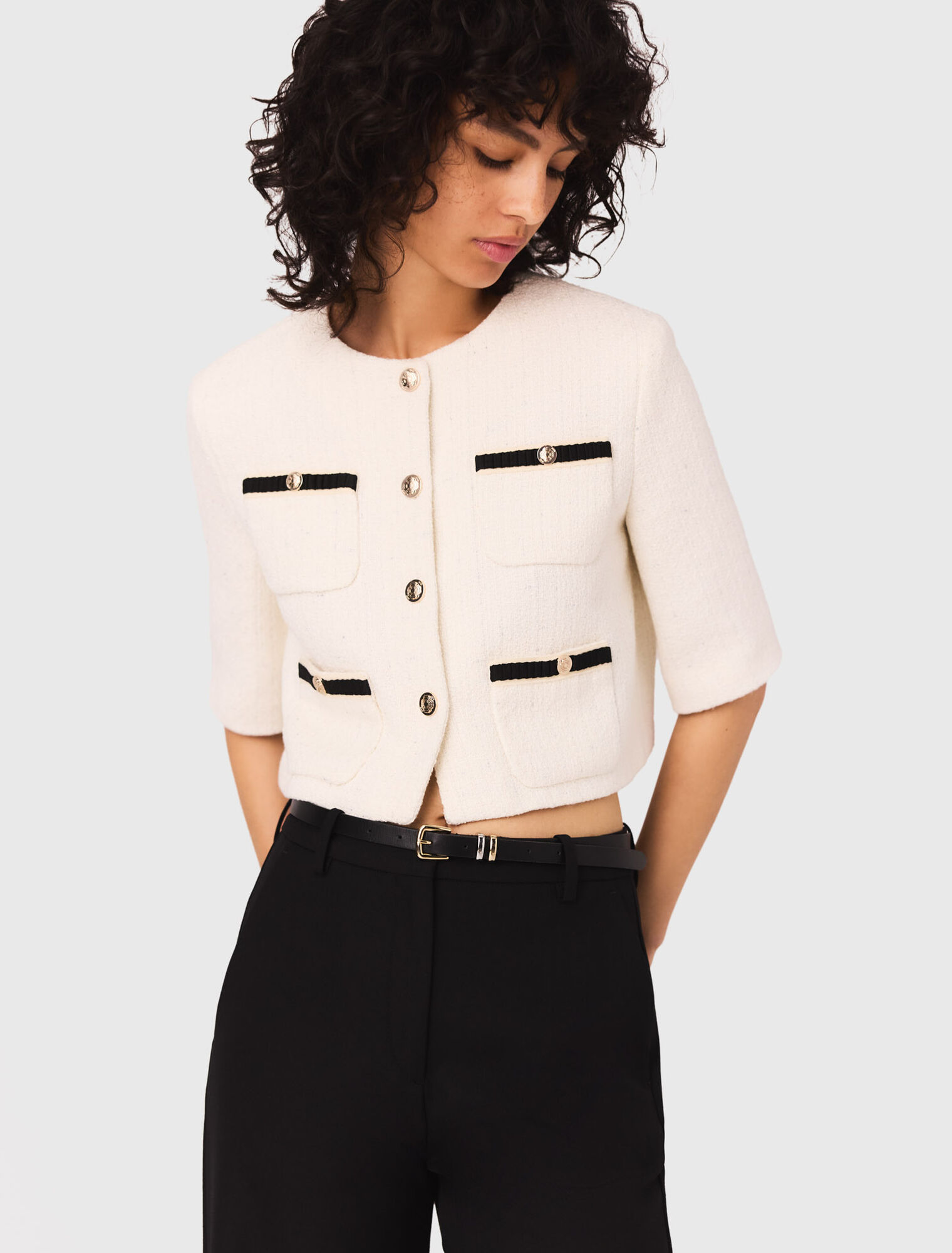 Veste courte en tweed