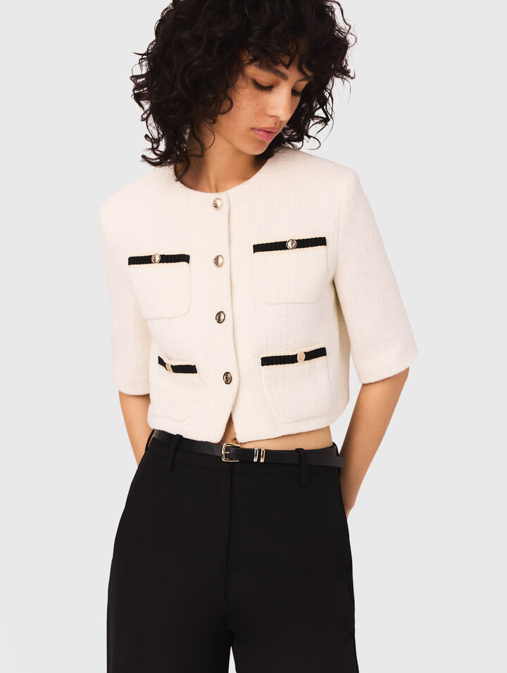 Veste courte en tweed