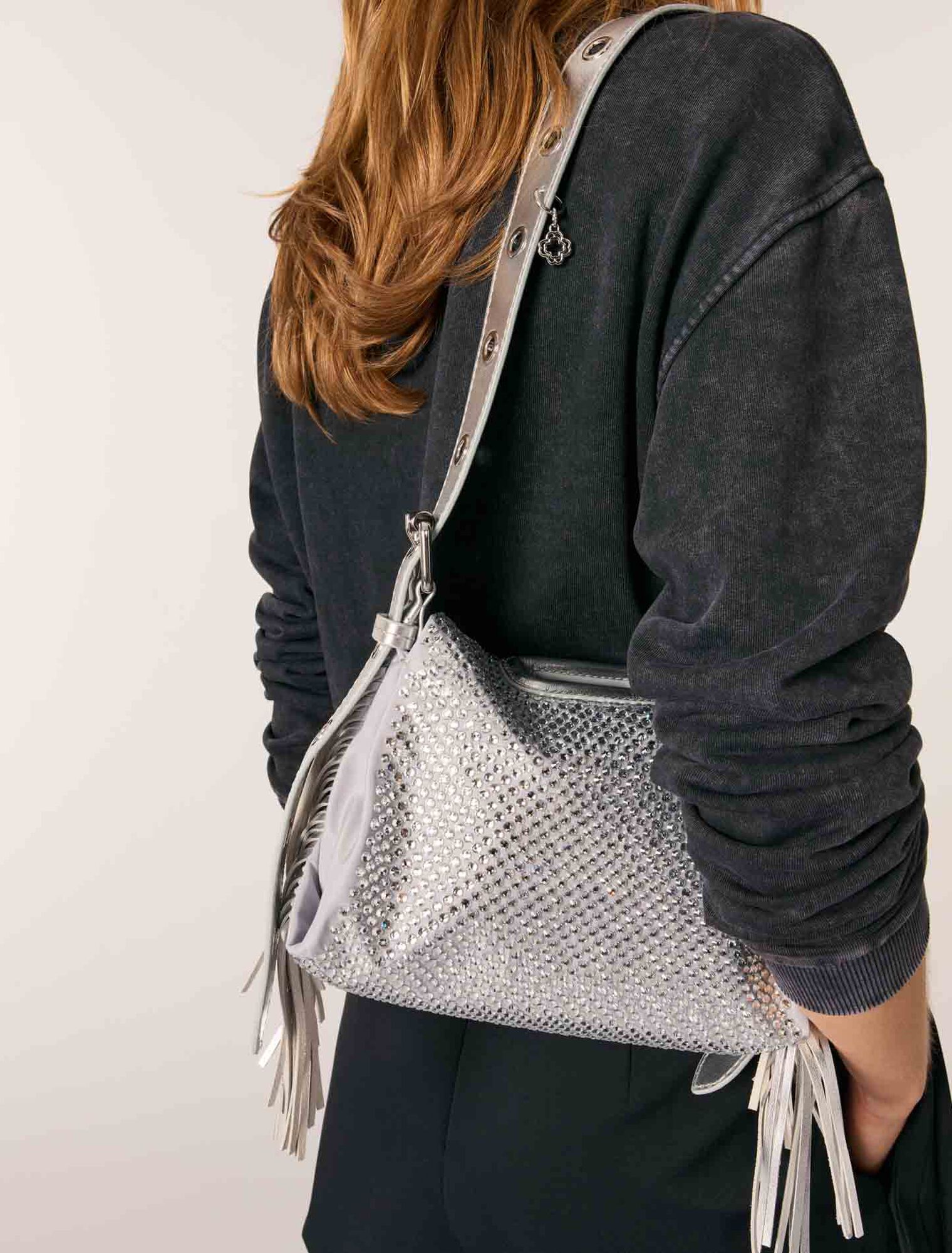 Sac Miss M Mini métal à strass