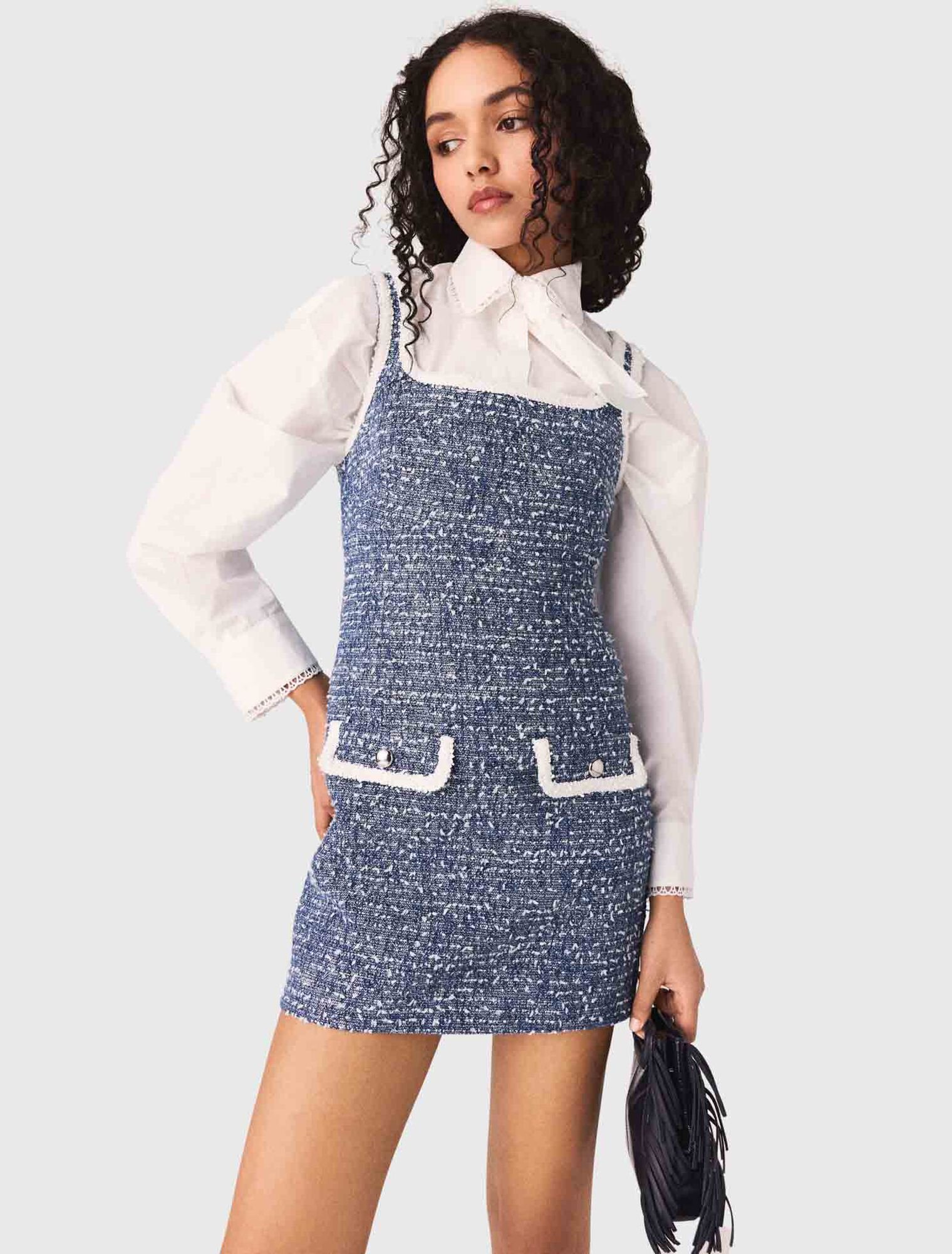 Robe courte en tweed