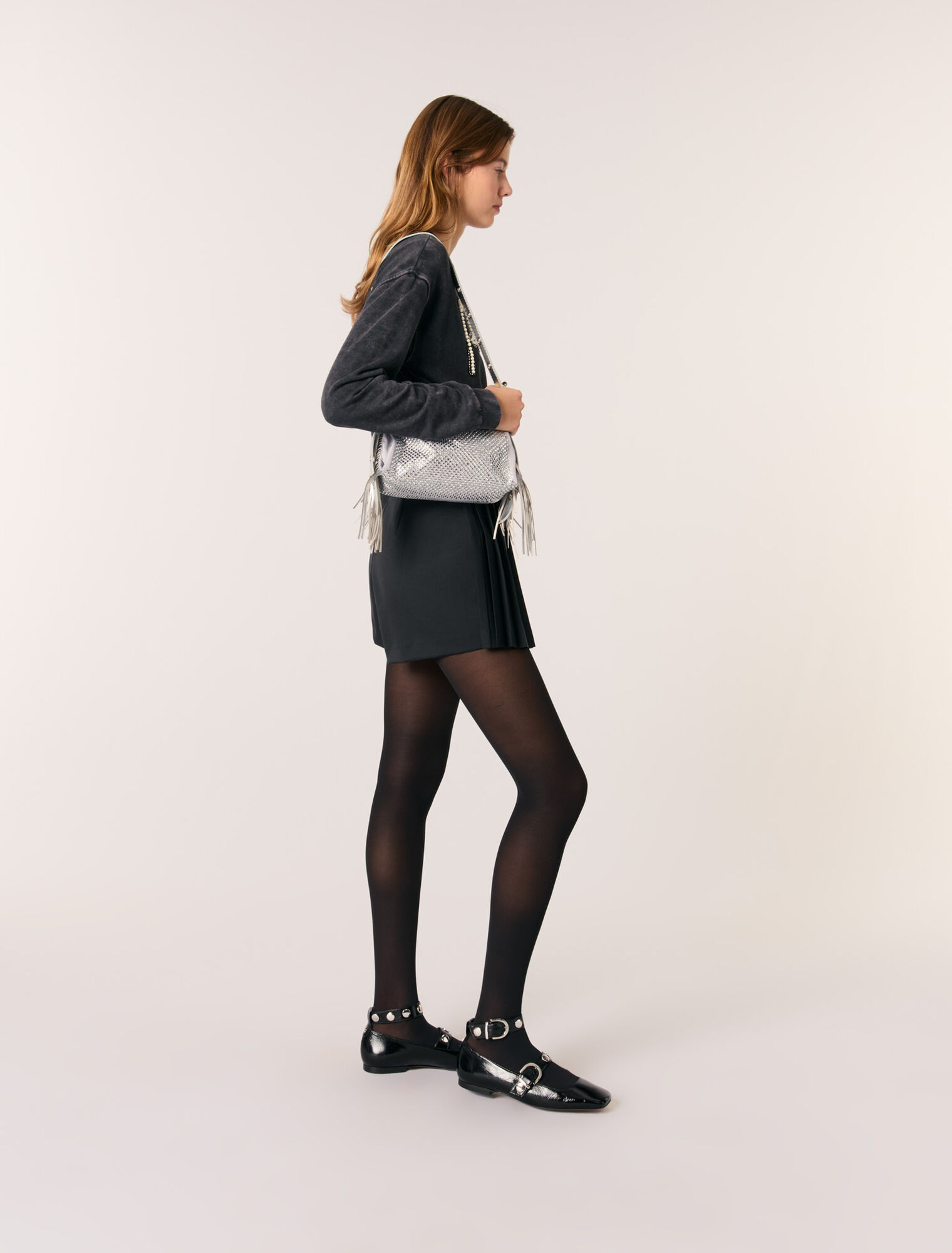 Sac Miss M Mini métal à strass