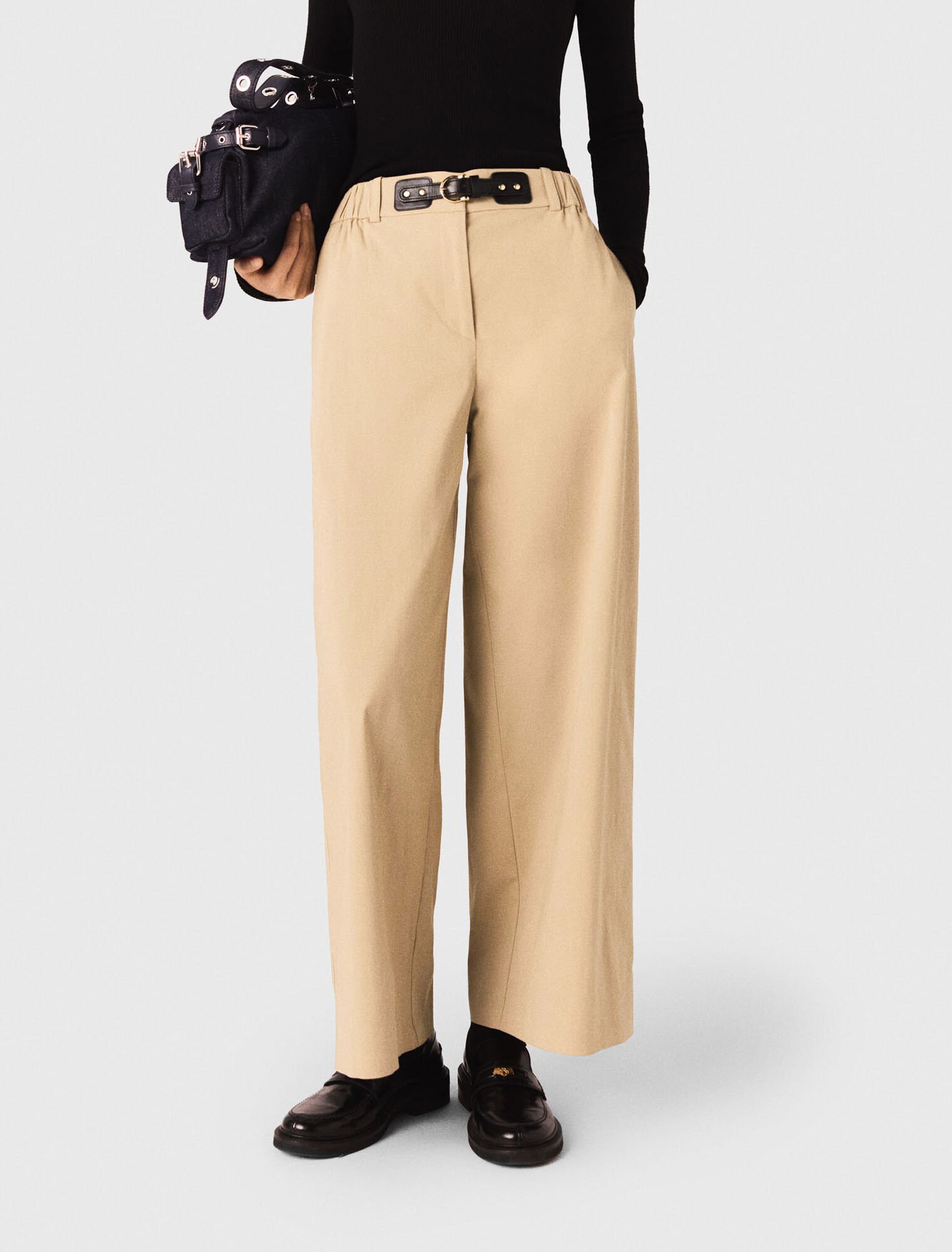 Pantalon large en coton