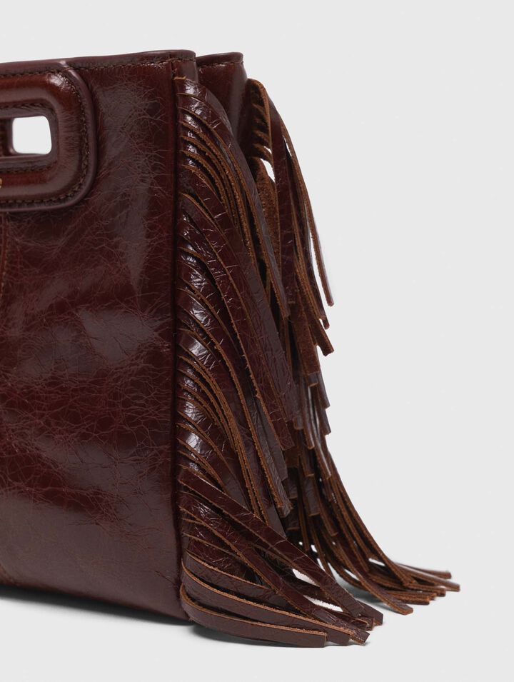 Sac M mini en cuir craquelé