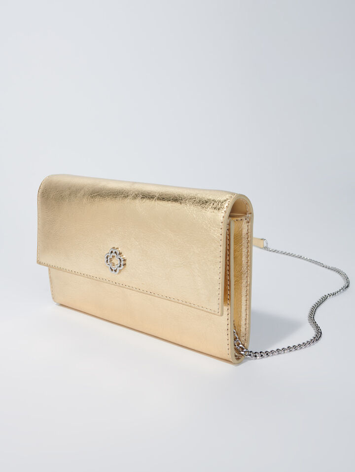 Pochette à chaîne en cuir