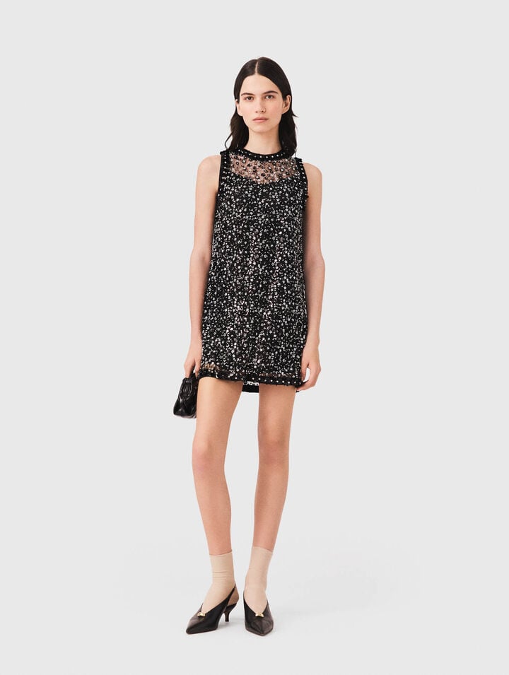 Rhinestone floral dress