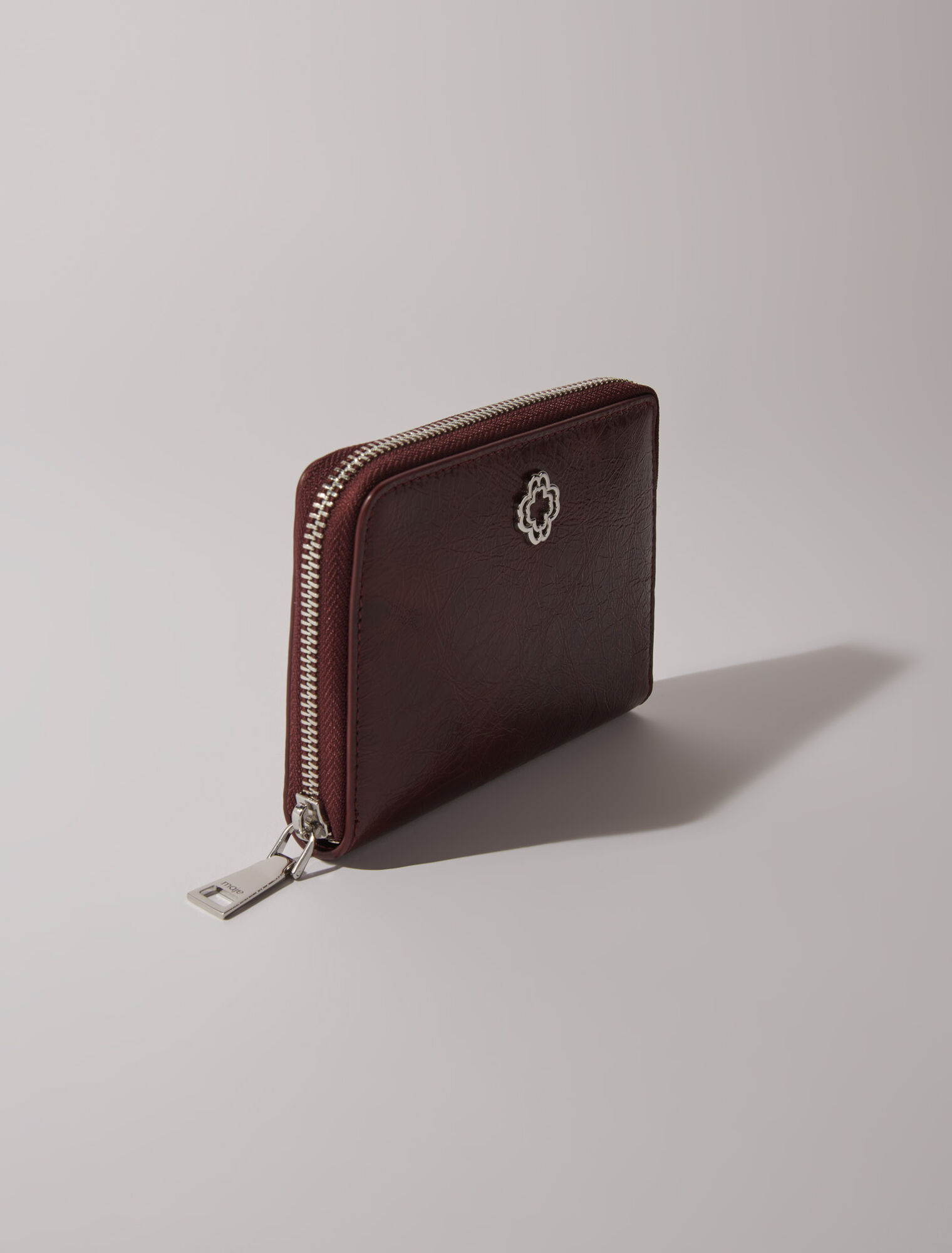 Portefeuille en cuir craquelé