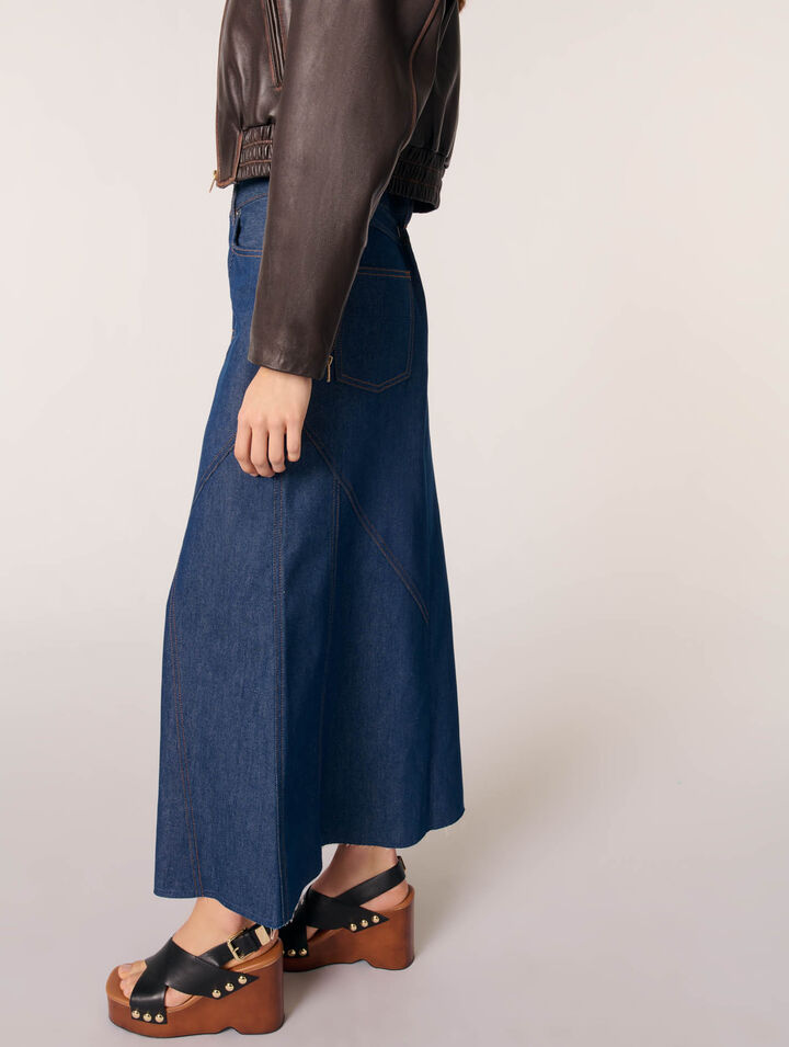 Jupe longue en denim