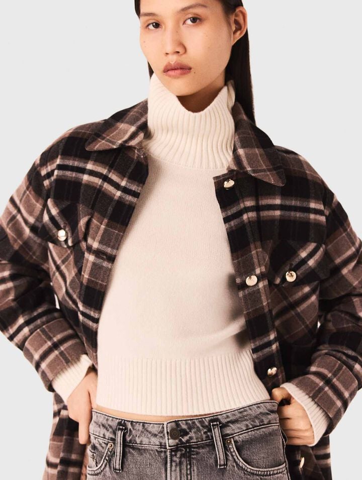Checked coat