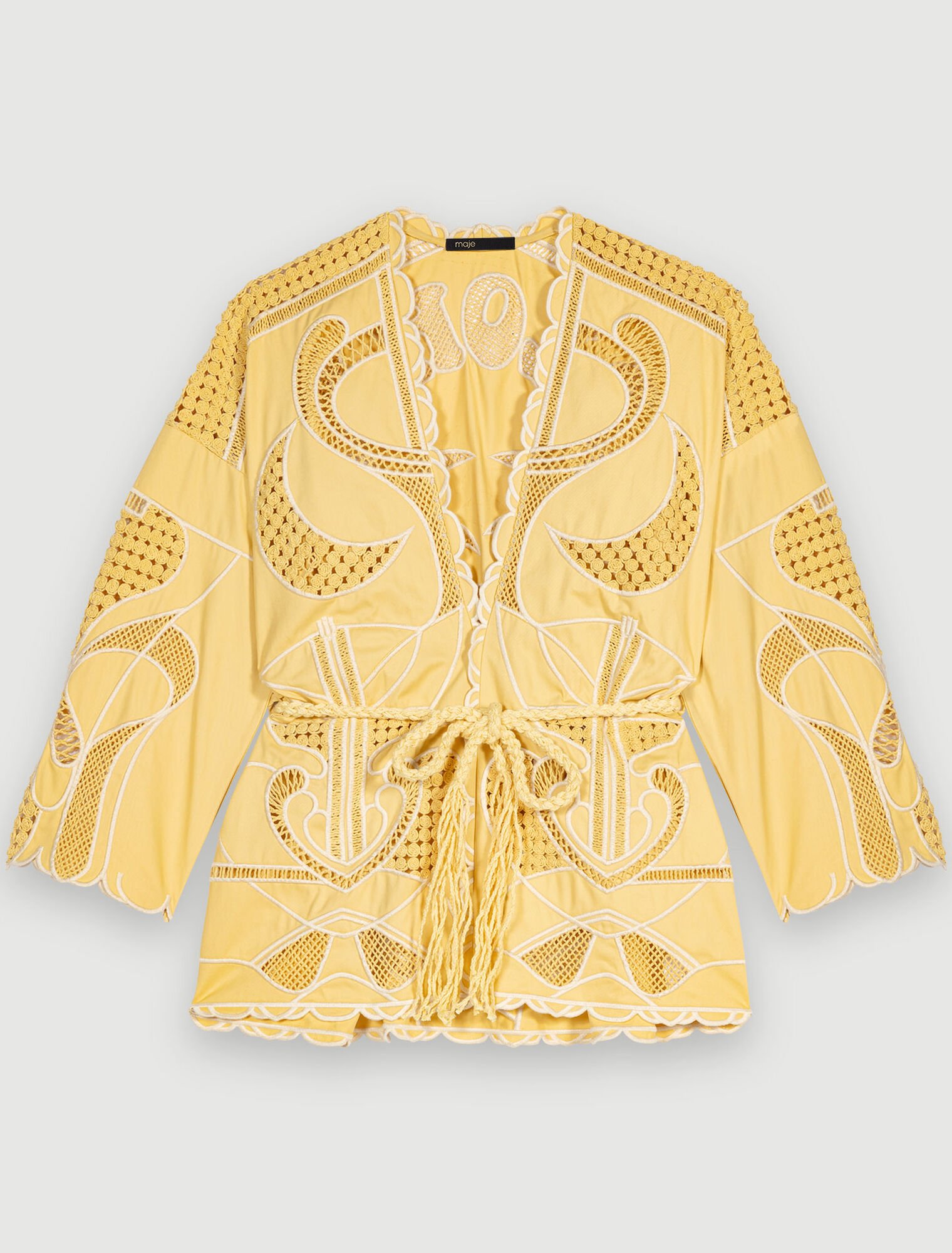 Veste kimono brodée