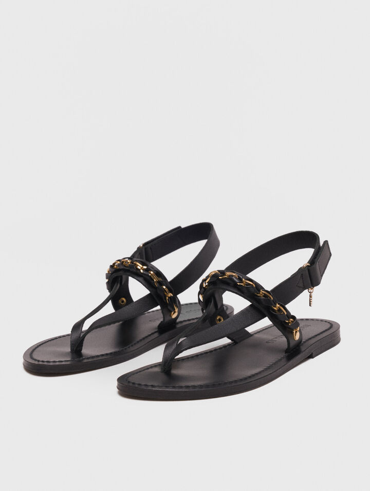 Sandales plates en cuir K.Jacques