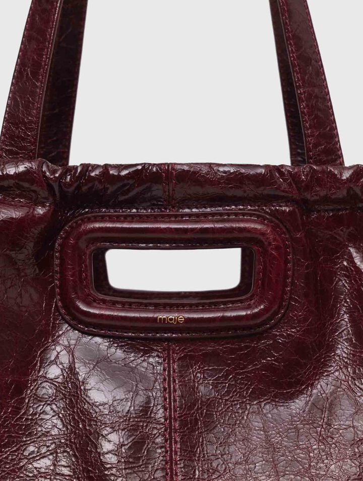 Sac M Tote en cuir craquelé