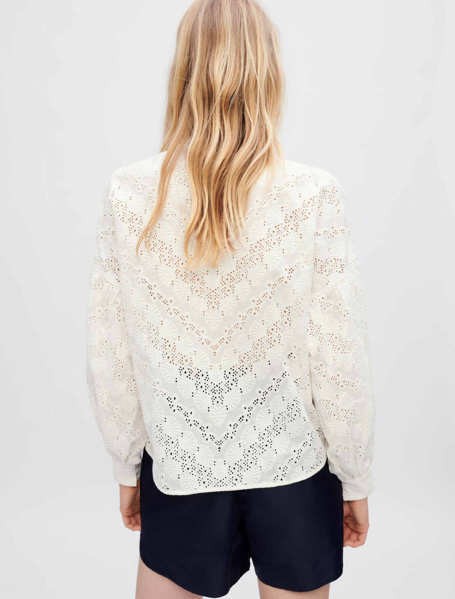 Chemise en coton brodée