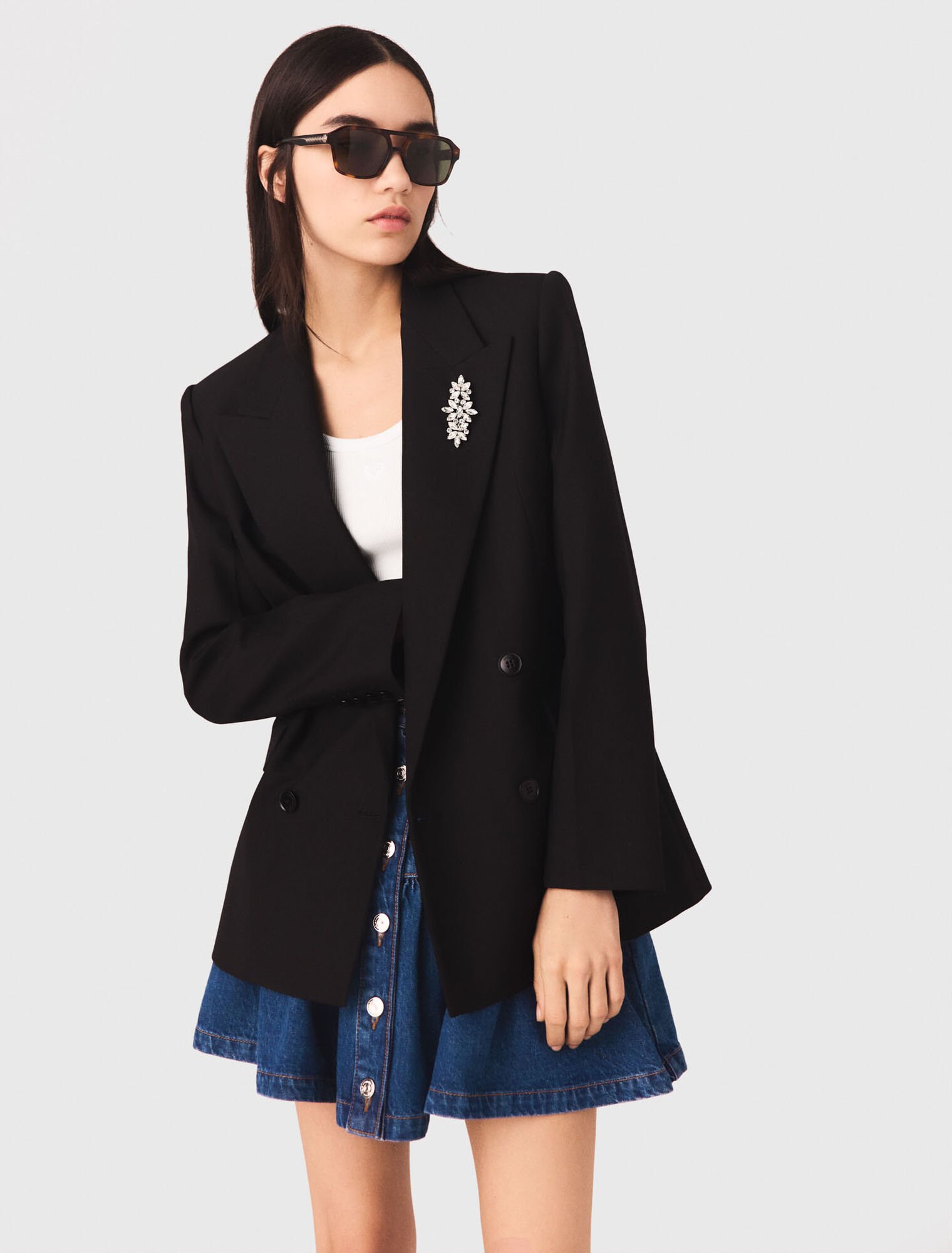 Veste &agrave; double boutonnage