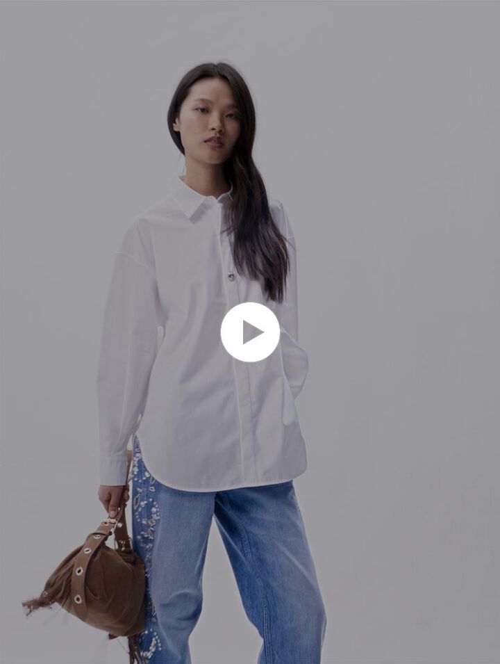 Oversized poplin shirt