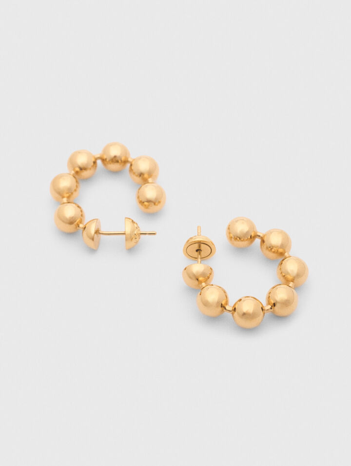Sphere hoop earrings