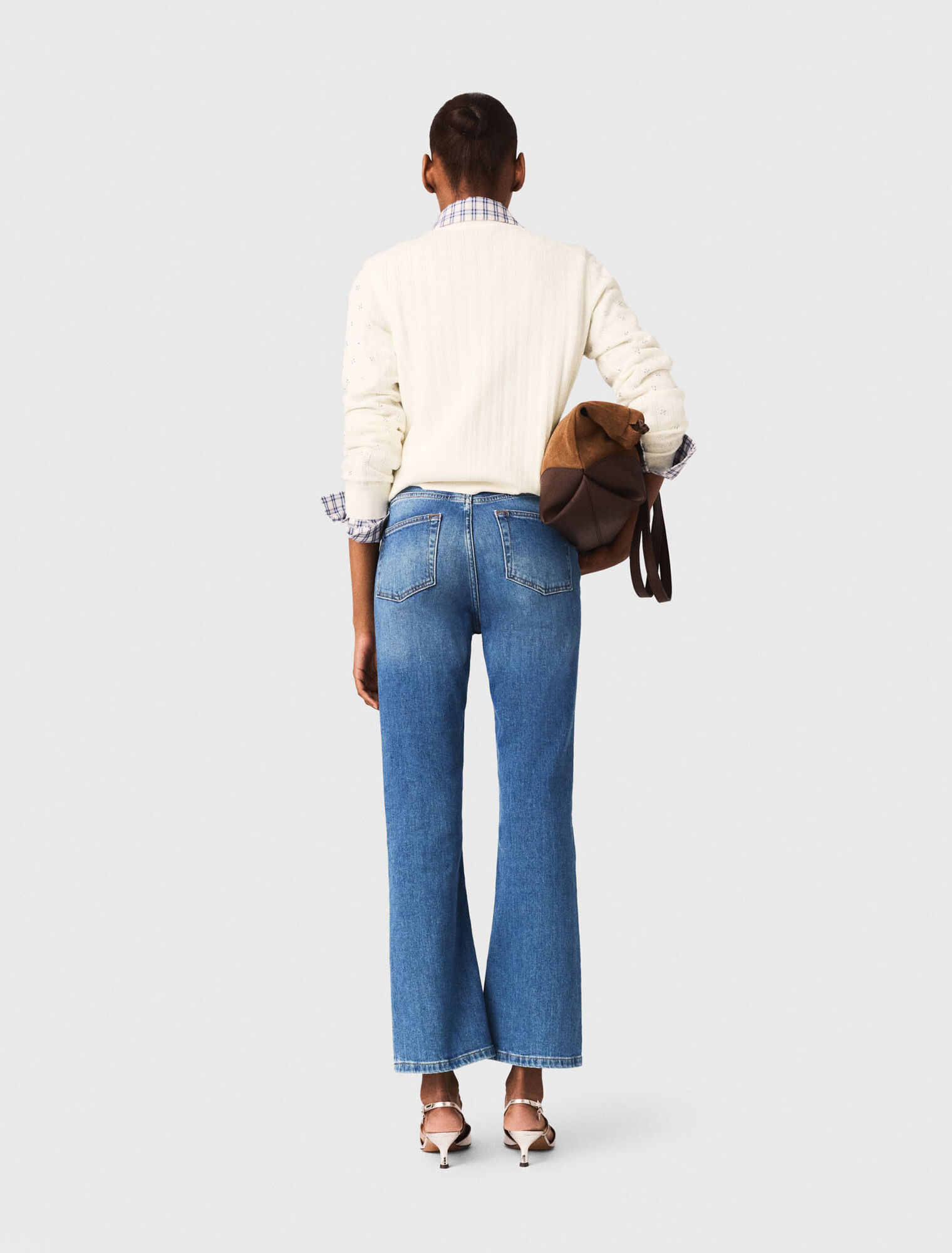 Jean denim &agrave; poches