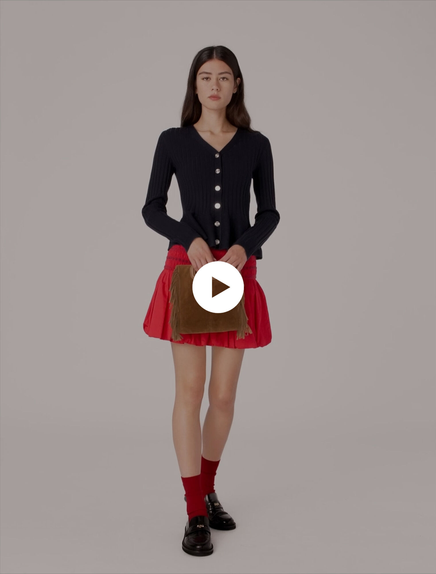 Cardigan à taille péplum