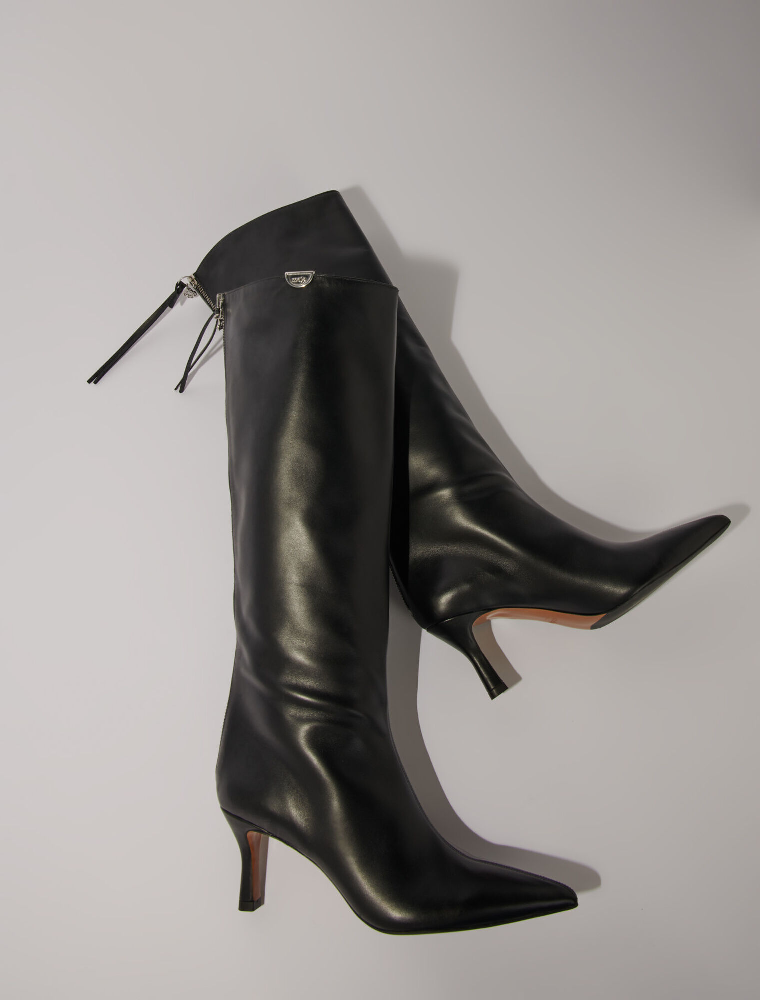 Bottes en cuir à bouts pointus