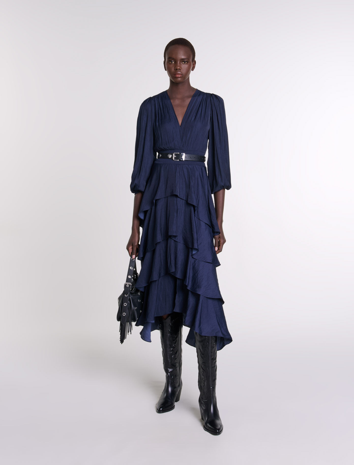 Robe longue a volants Robes longues Maje