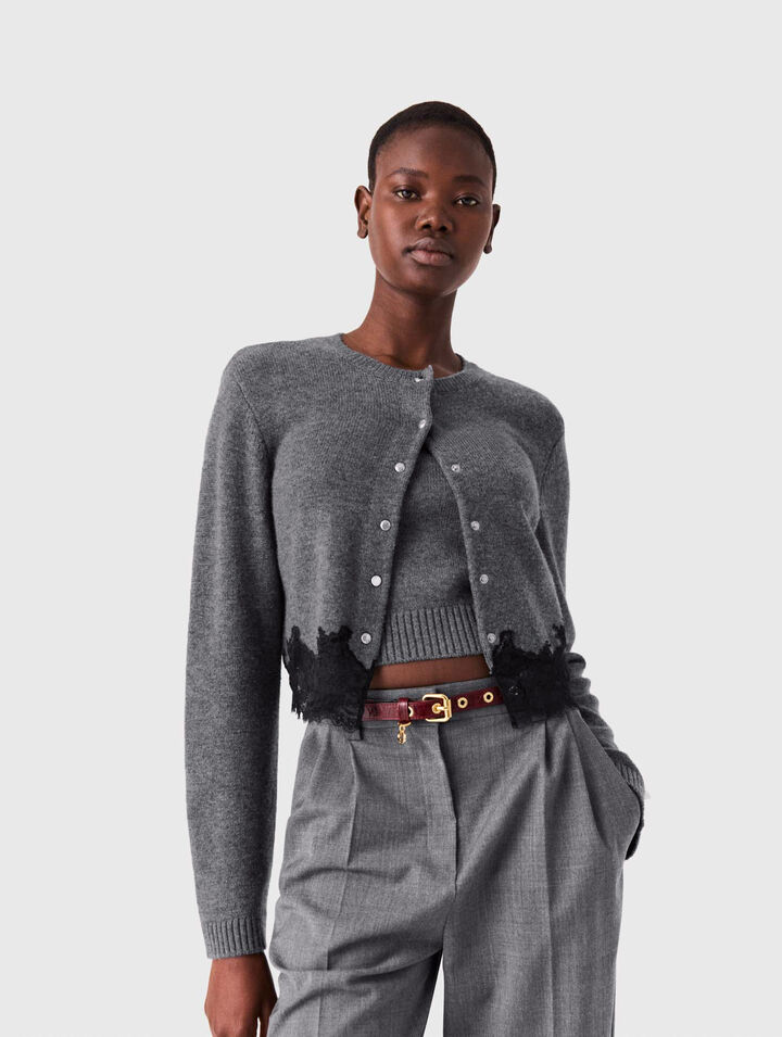 Twinset avec finitions en dentelle