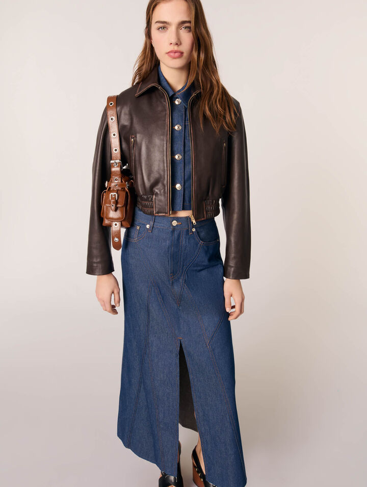 Jupe longue en denim