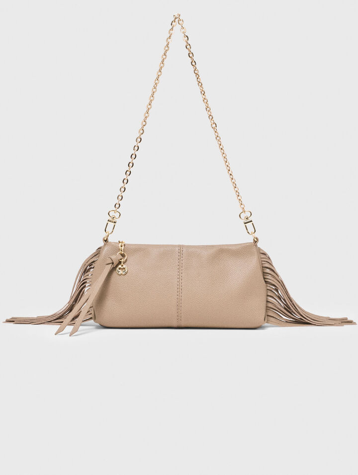 Pochette Miss M pouch cuir grain&eacute;