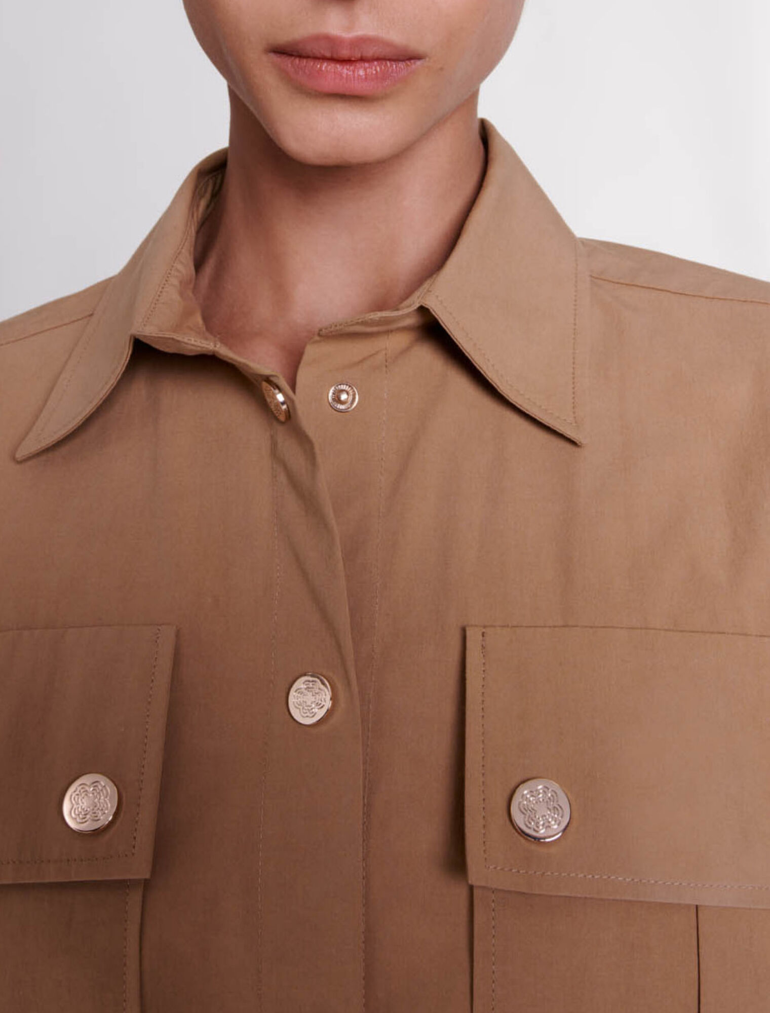 Belted long shirt