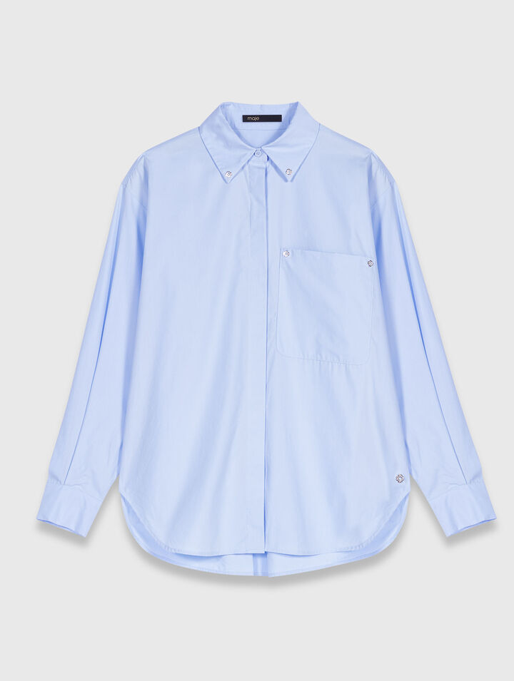 Long poplin shirt