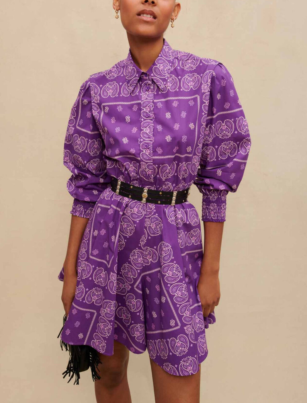 Short dress paisley print Dresses Maje