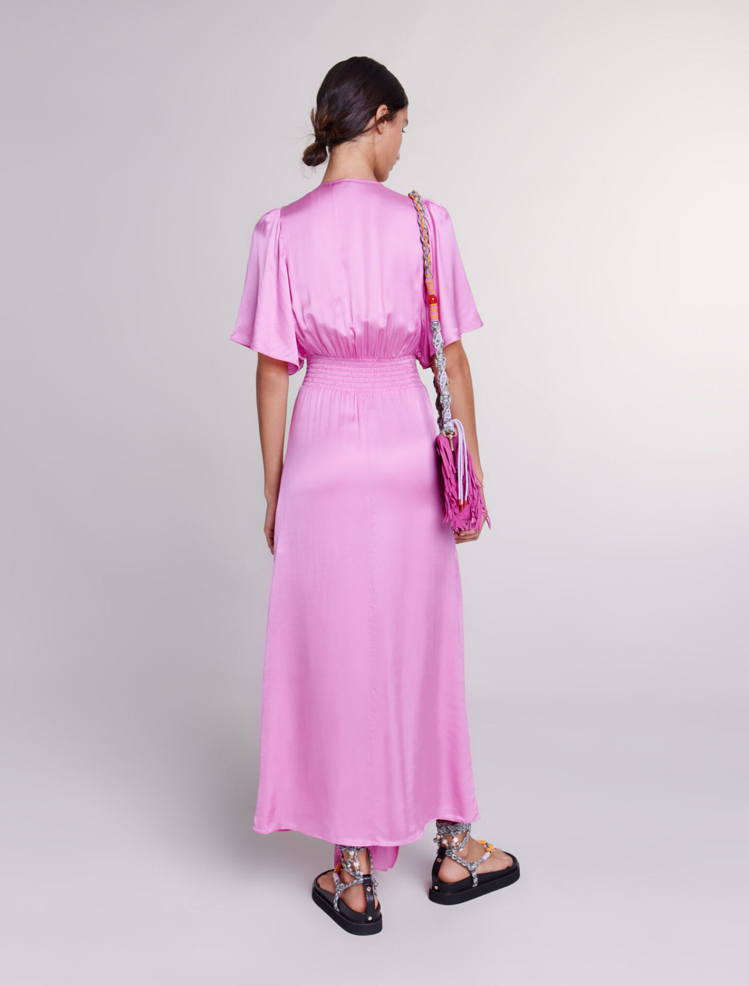 Satin-look maxi dress