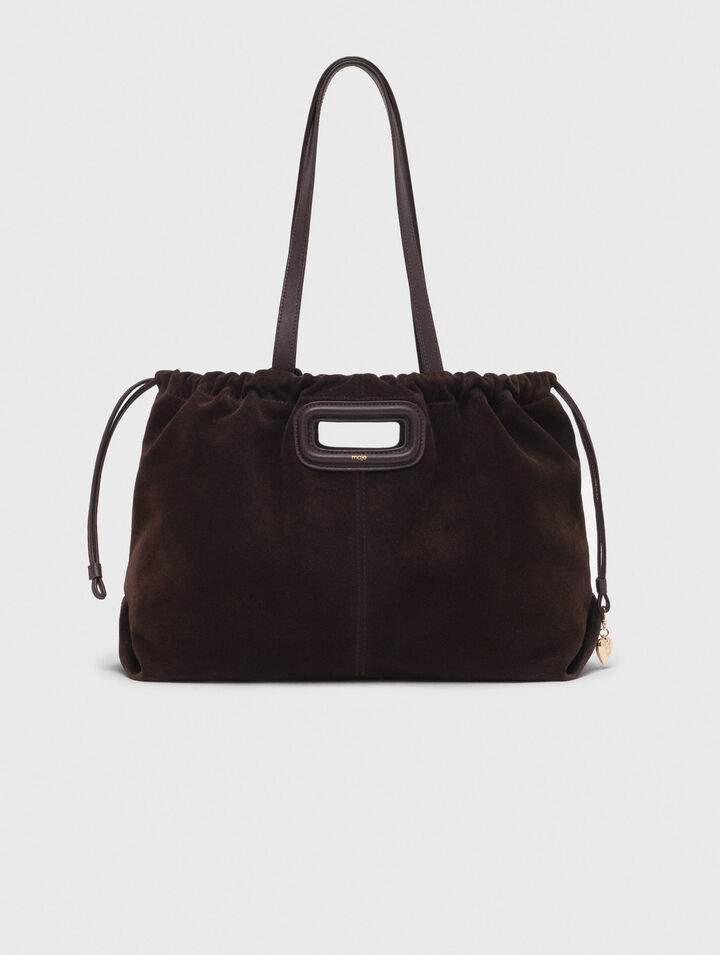 Sac M tote en cuir suède