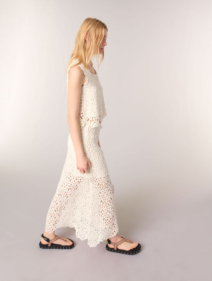 Jupe longue en crochet