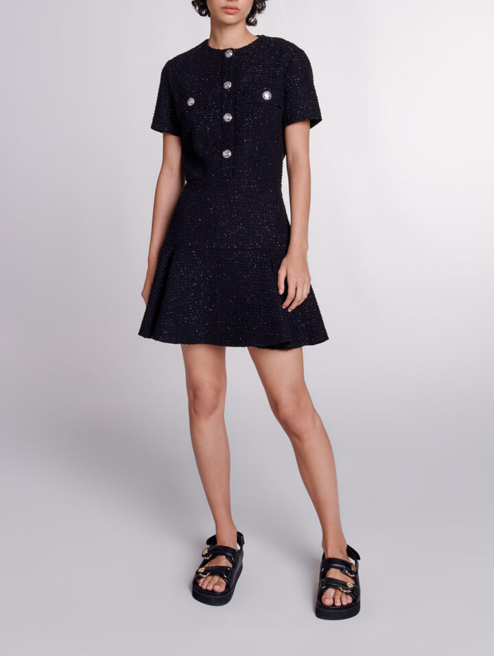 Robe courte en tweed