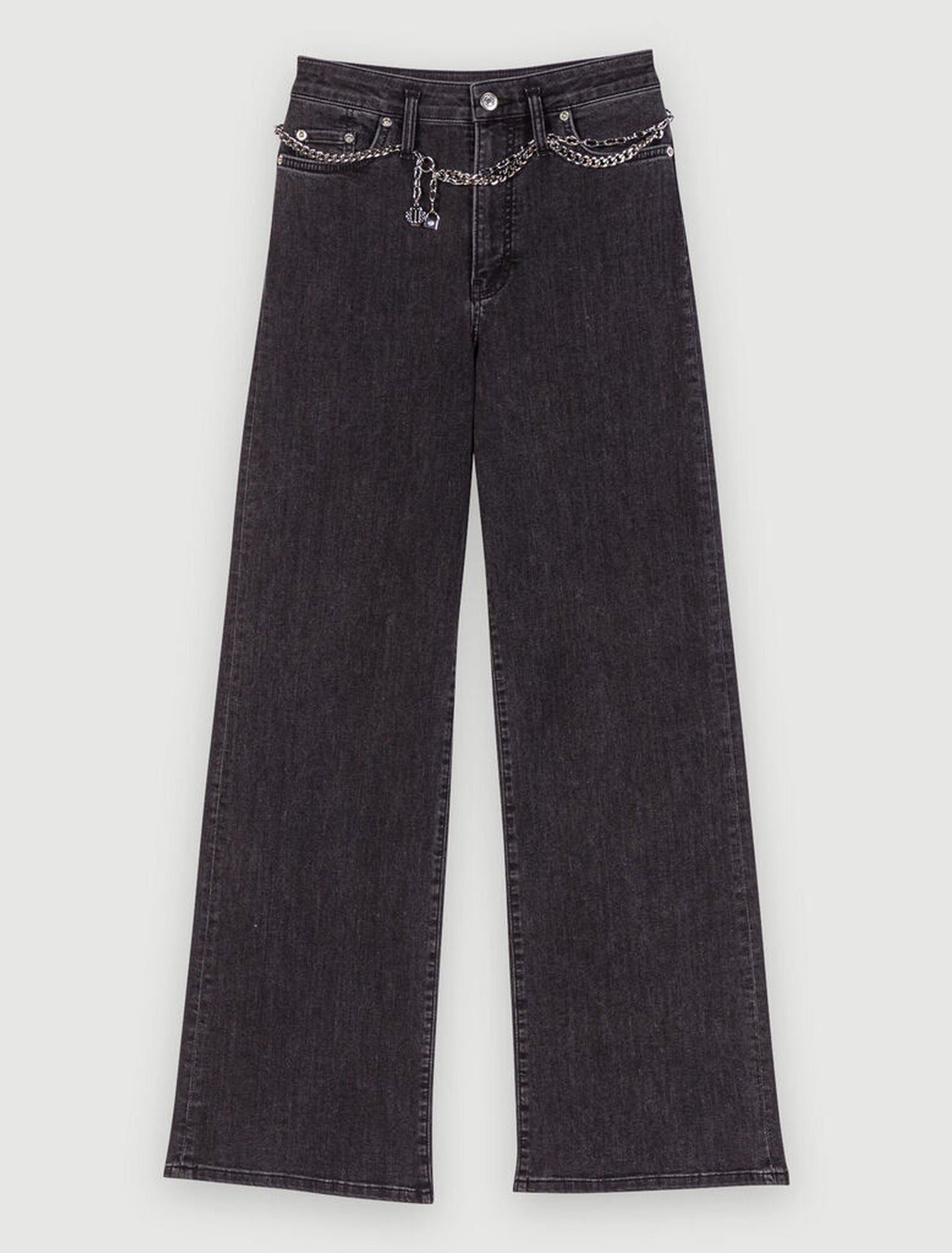 Jean baggy à ceinture noir