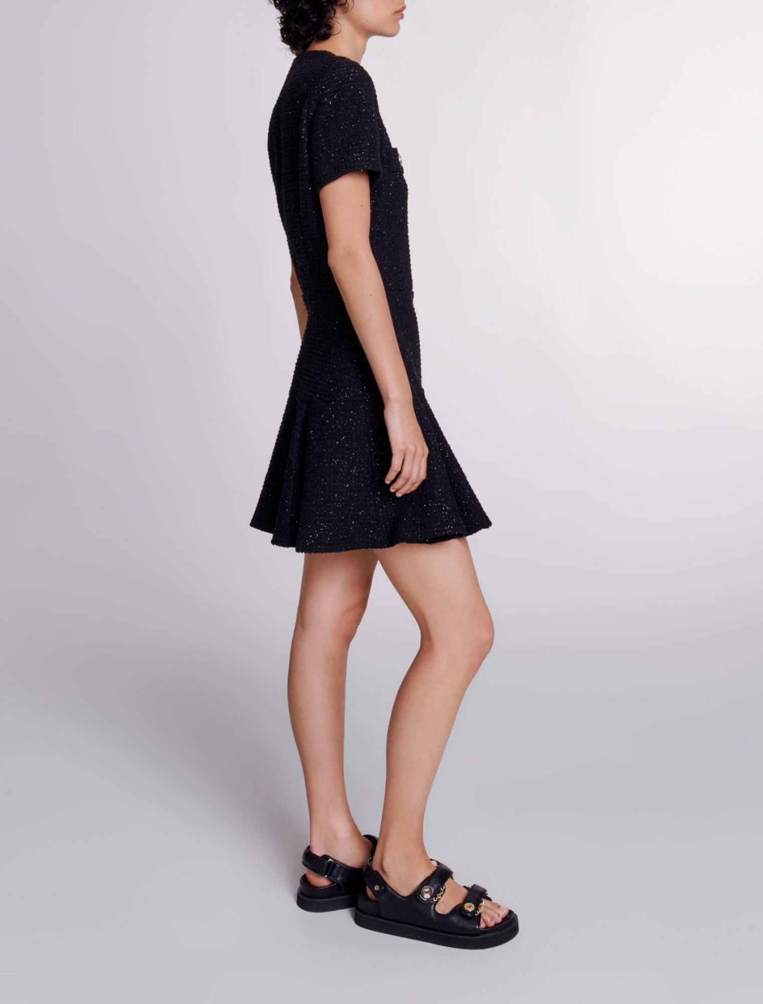 Robe courte en tweed