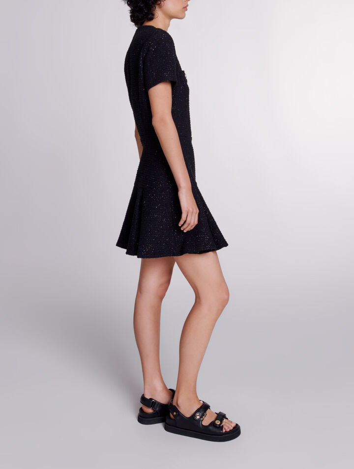 Robe courte en tweed