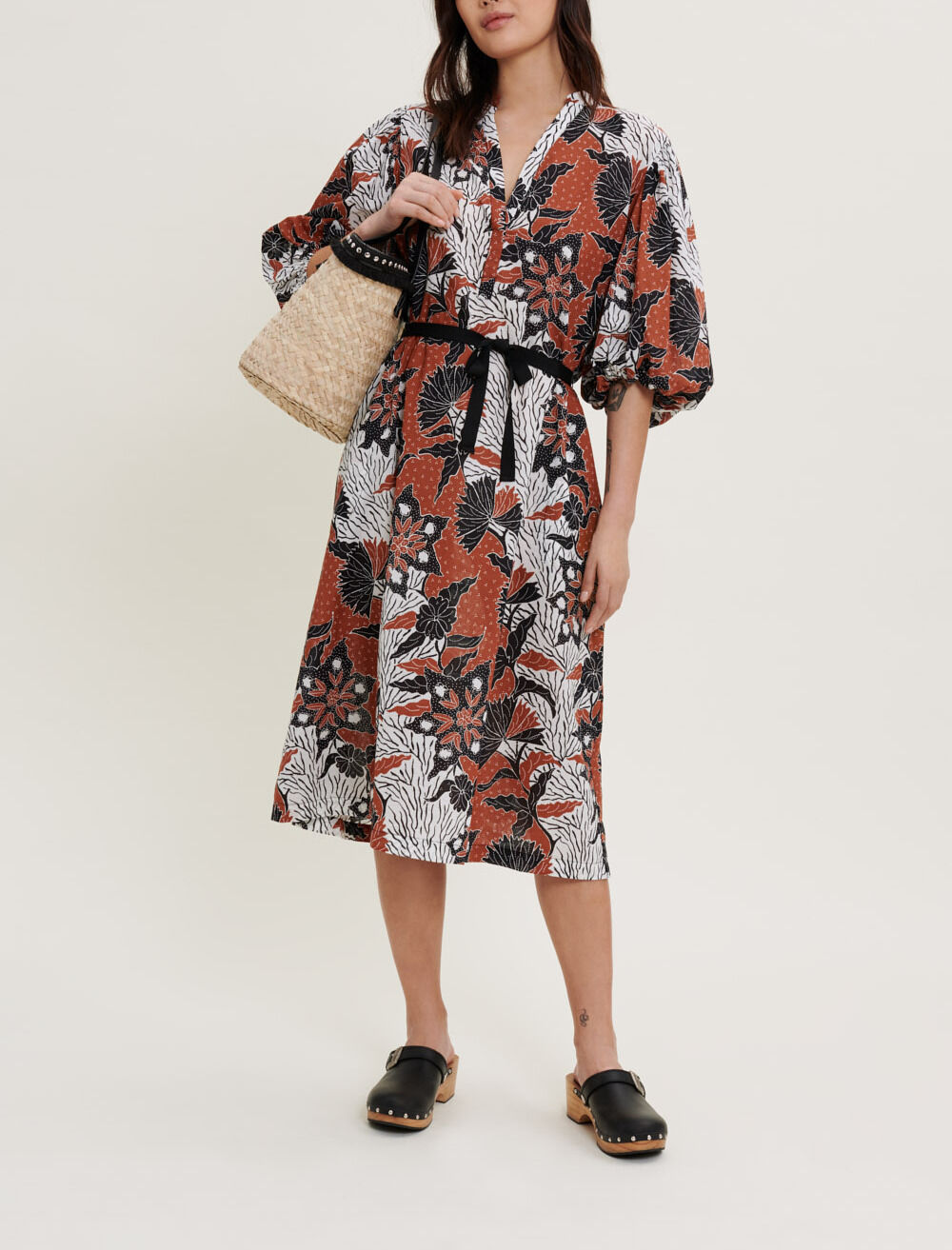 Maje robe imprime outlet