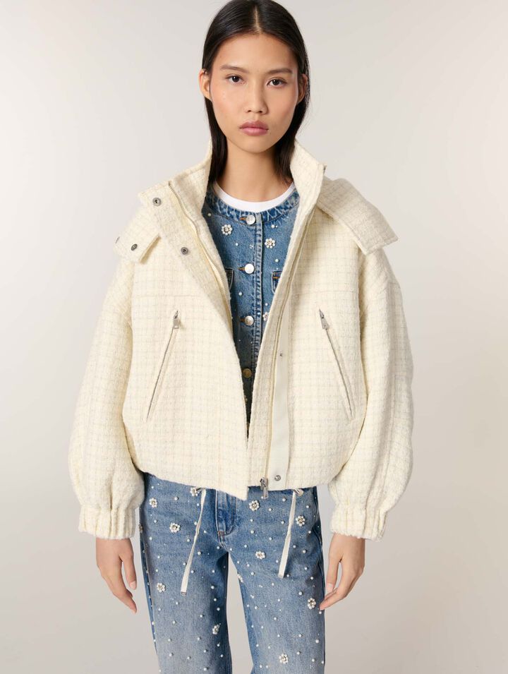 Doudoune en tweed