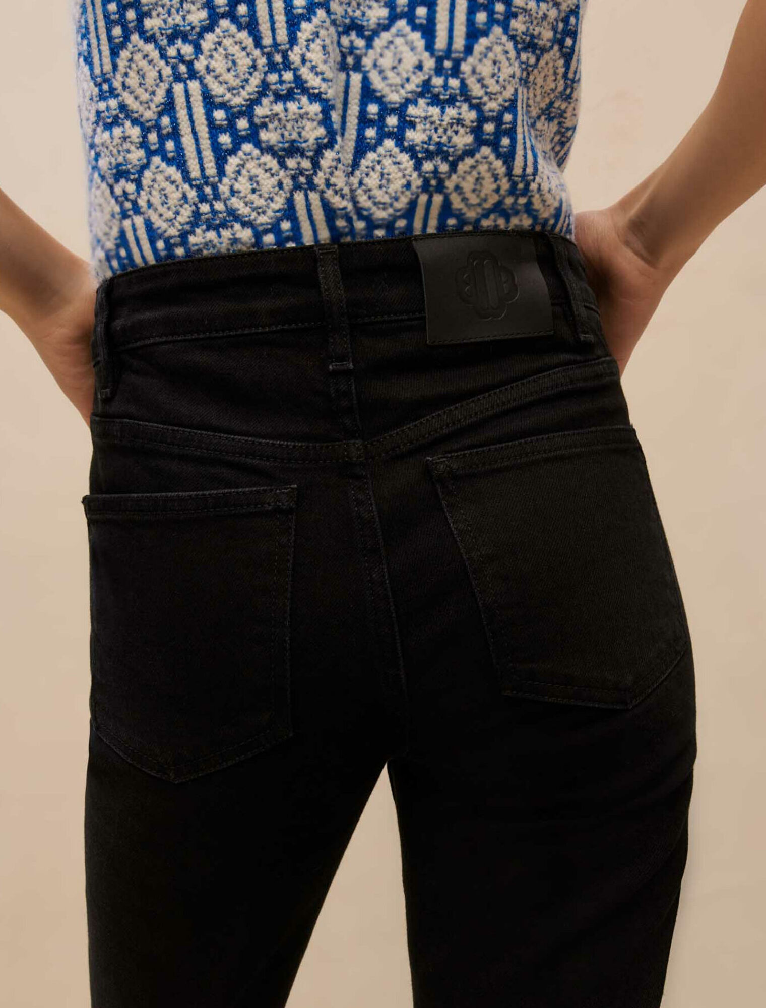 High-waisted trousers