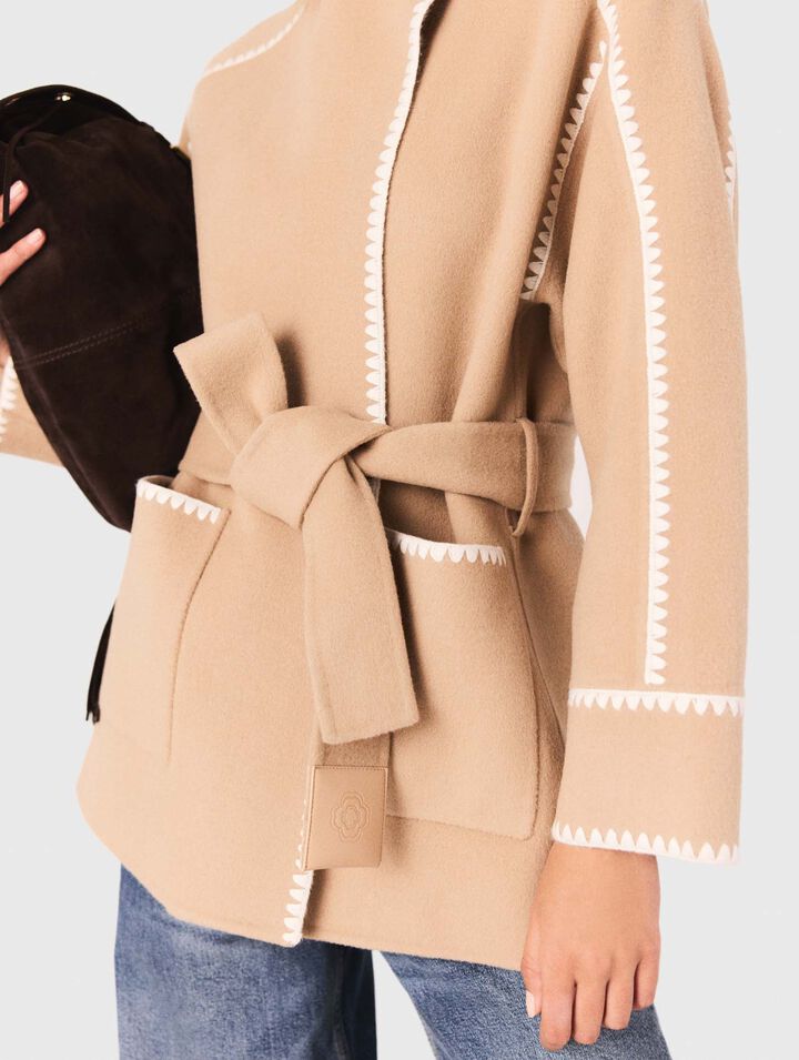 Manteau court double face