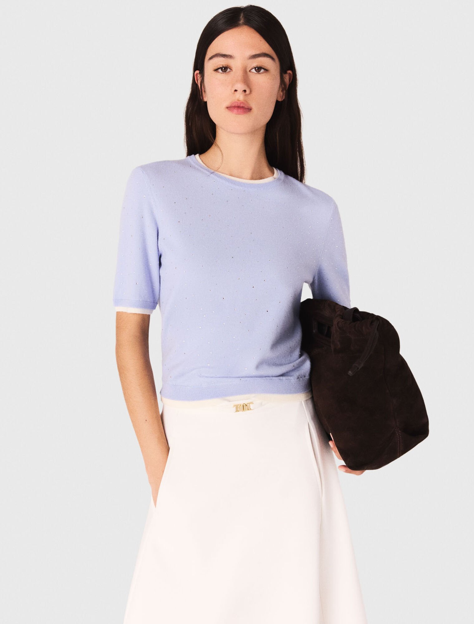 100% wool short-sleeve jumper