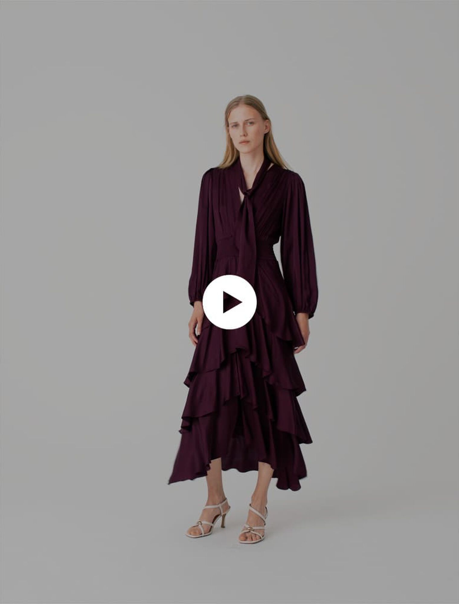 Ruffled maxi dress
