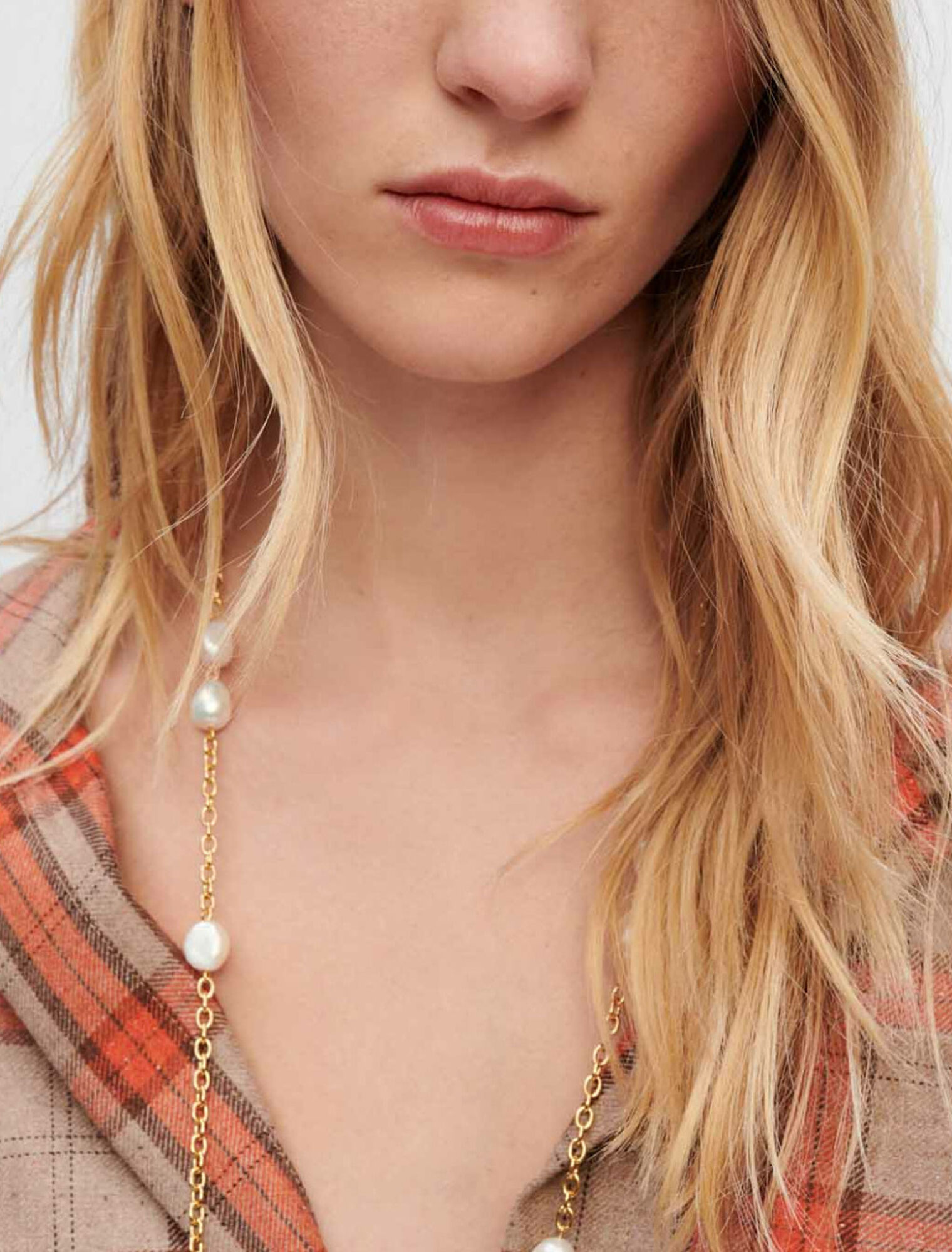 Orange and camel check shirt dress