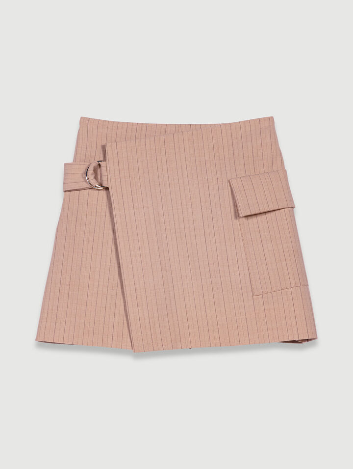 Short trompe l'œil à rayures