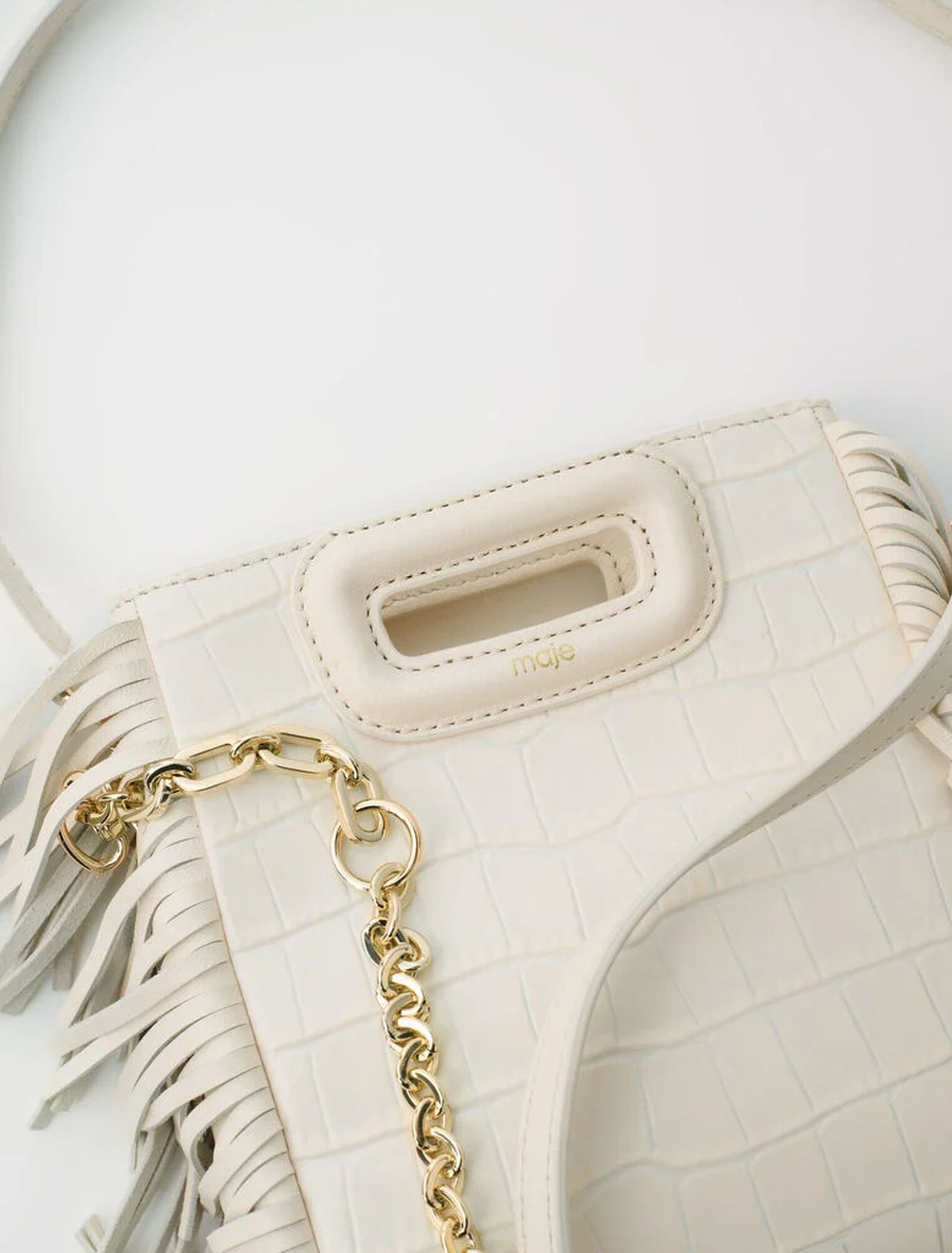 Sac M Mini en cuir effet croco
