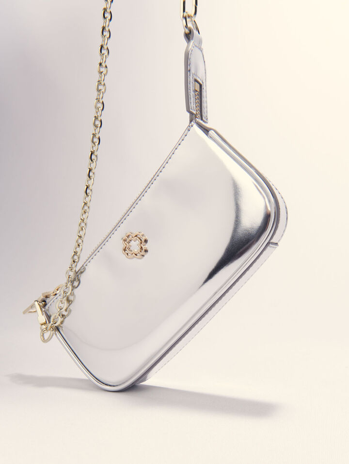 Sarah pouch en cuir miroir
