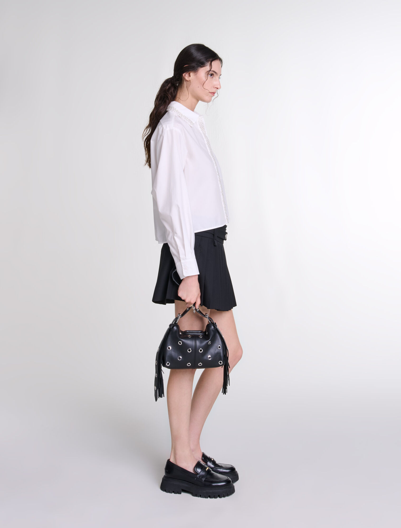 Sac Miss M Mini en cuir et œillets