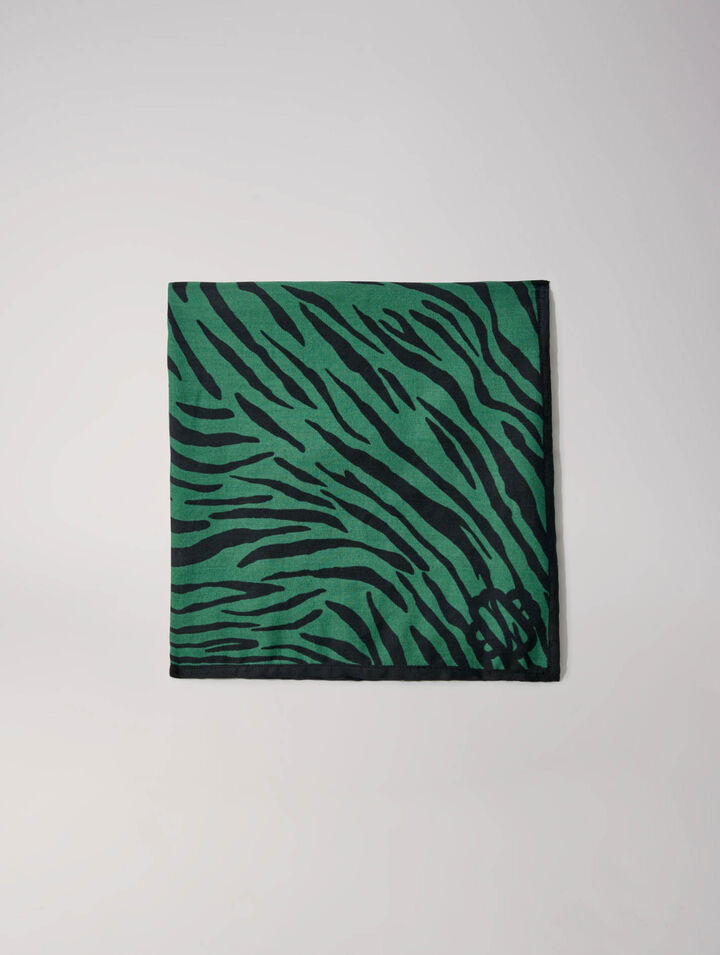 Foulard imprimé zèbre